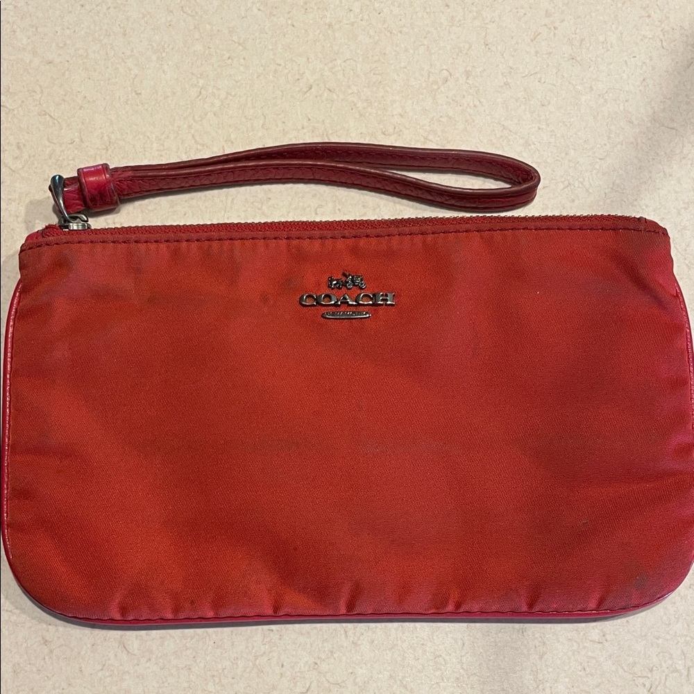 Coach Vibrant Red Wristlet